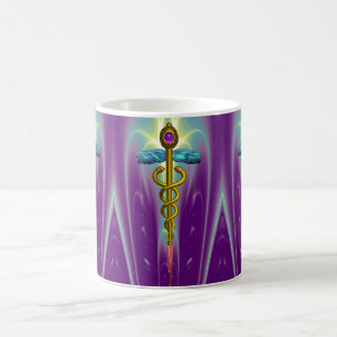 Mug GOLD CADUCEUS, amétyste violet vif