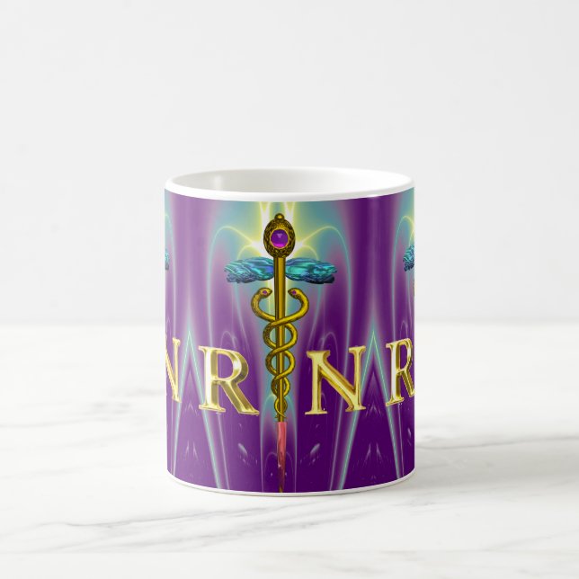 Mug GOLD CADUCEUS SYMBOLE INFIRMIÈRE ENREGISTRÉ Purple (Centre)