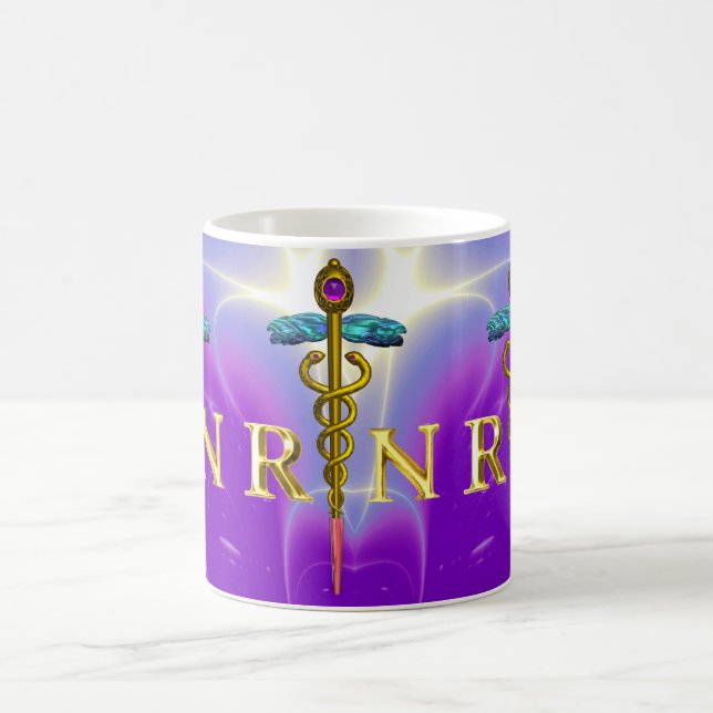 Mug GOLD CADUCEUS SYMBOLE INFIRMIÈRE ENREGISTRÉ Purple (Centre)