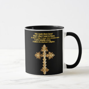 Mug Gold Christian Fun croix avec drôle de dire