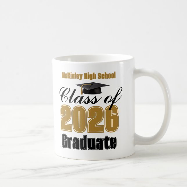 Mug Gold Class of 2026 Graduation Keepsake (Droite)