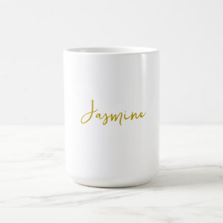 Mug Gold Color Calligraphy Professional Nom personnali