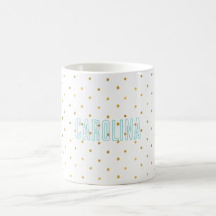 Mug Gold Confetti Dots Nom de la monnaie