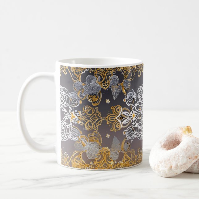Mug Gold et Sliver Lacy (Avec donut)