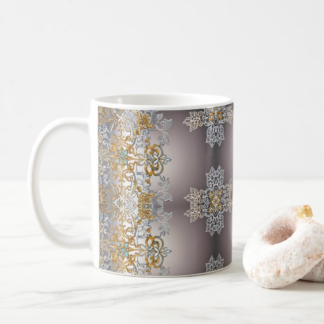 Mug Gold et Sliver Lacy (Avec donut)