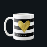 Mug Gold Foil Heart<br><div class="desc">IDENTIFICATION ♡ Add your name, monogram, message, etc. ♡'use your favorite fonts. ♡ Add custom colors. PLEASE NOTE ♡ Colors Displayed online may vary slightly from the actual product. ♡ This design has element that are designed to look métallc gold, but no metallic ink or foil will be printed on...</div>