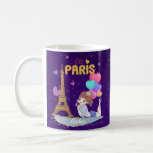 Mug Gold I Love Paris Tour Eiffel         