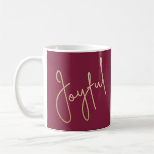 Mug Gold JOYFUL Script sur la canneberge