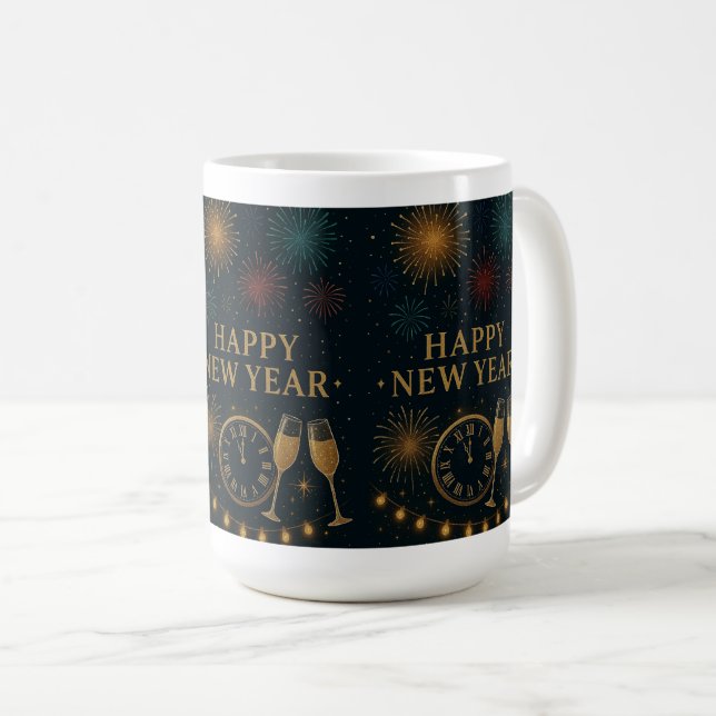 Mug Gold New Year (Devant droit)