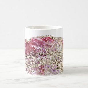 Mug *~* Gold Parties scintillant Geodes Rock Agate Aqu