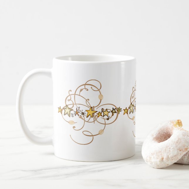 Mug Gold Stars (Avec donut)