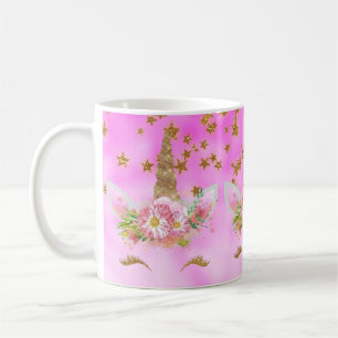 Mug Gold Stars et Pink Unicorn