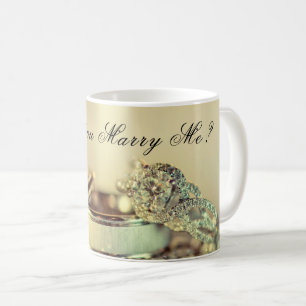 Mug Gold Will You Marry Me Proposition Script Élégant