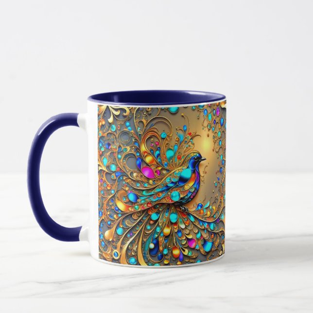 Mug Golden Bird 3D Bijoux en or Perles (Gauche)