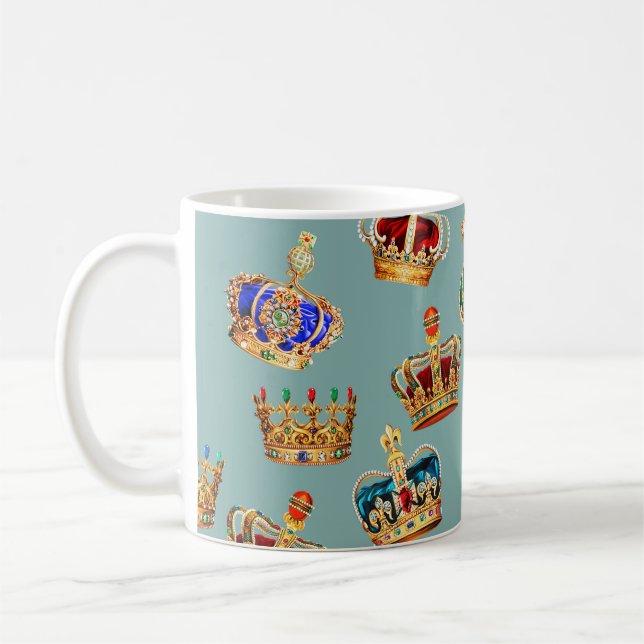 Mug Golden Crown Baroque Mode Texture (Gauche)
