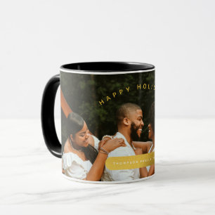 Mug Golden Custom Photo Famille Noël