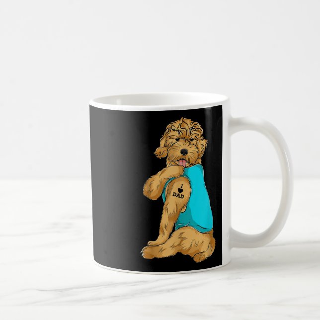 Mug Golden Doodle I Love Dad Tattoo Apparel, Dog Dad G (Droite)