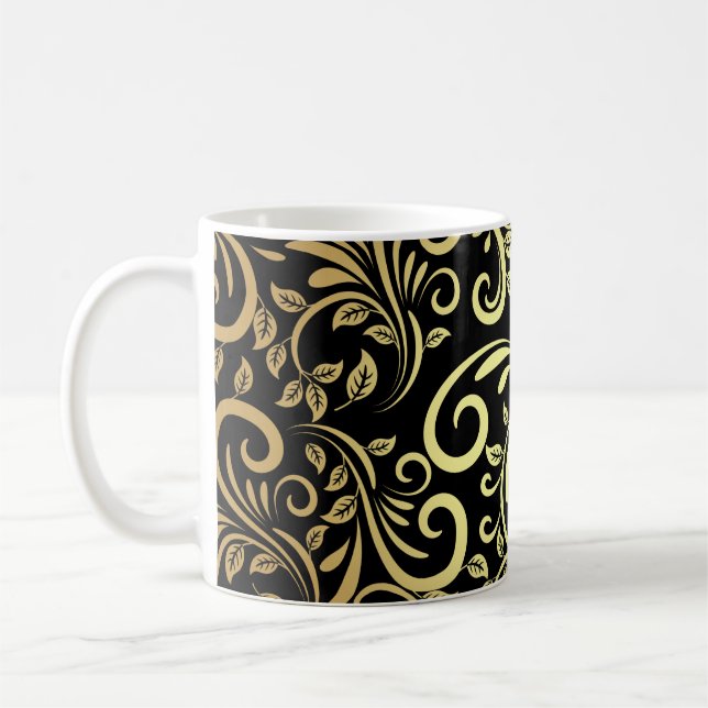 Mug golden floral  (Gauche)