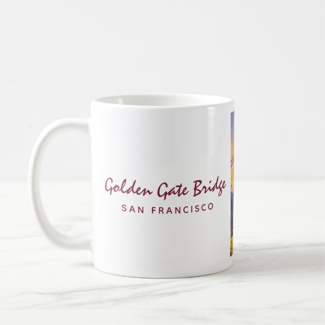 Mug Golden Gate Bridge San Francisco Peinture Vintage (Gauche)