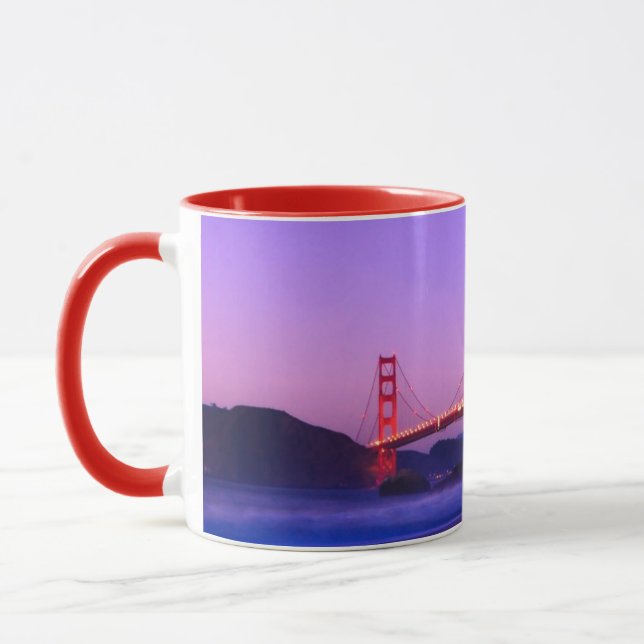 Mug Golden gate bridge sur la plage de Baker au (Gauche)