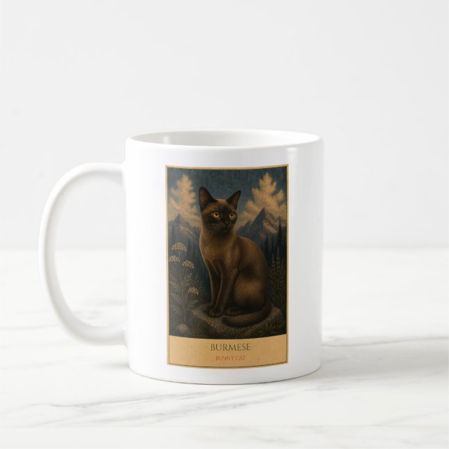 Mug Golden Gaze: Burmese Cat (Gauche)