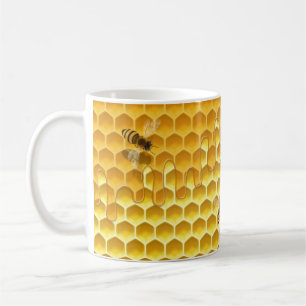 Mug Golden Honeycomb avec abeilles Personnalisable Pet