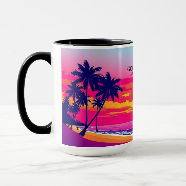 Mug Golden Hour Tropical Island Sunset Personalized (Gauche)