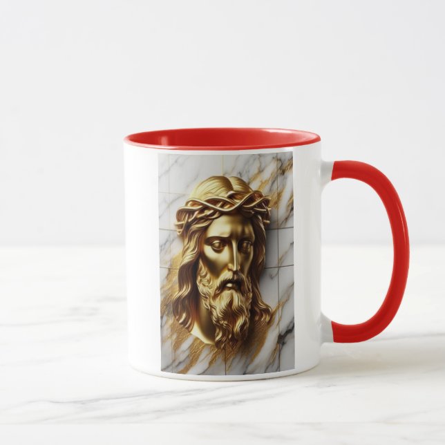 Mug Golden Jesus Une présence divine en marbre (Droite)