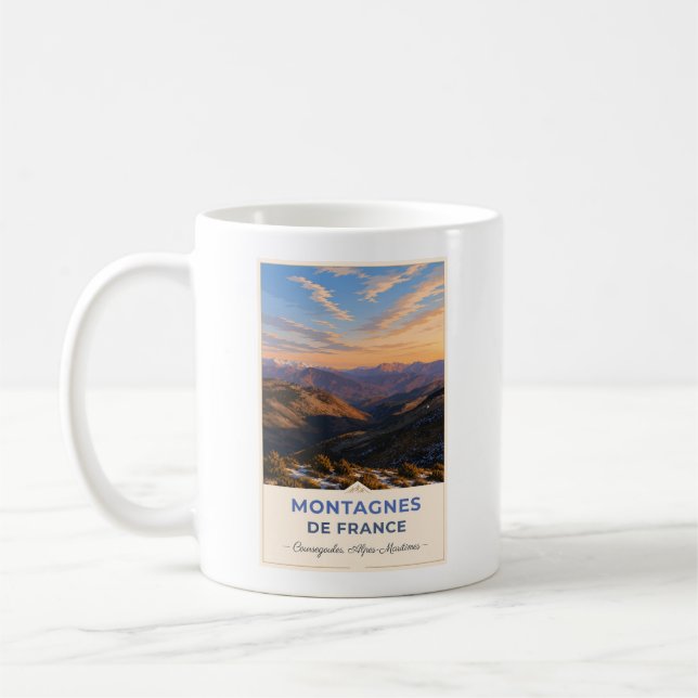 Mug Golden Light Over the French Alps – Coursegoules (Gauche)
