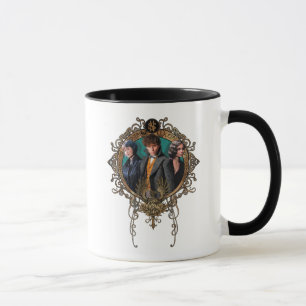 Mug Golden Newt, Tina et Leta Art Déco Portrait