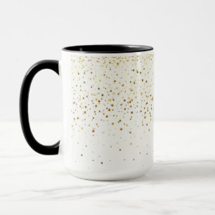 Mug Golden Petite Stars Blancs à café à deux tons