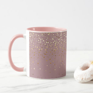 Mug Golden Petite Stars Café Mug-Mauve