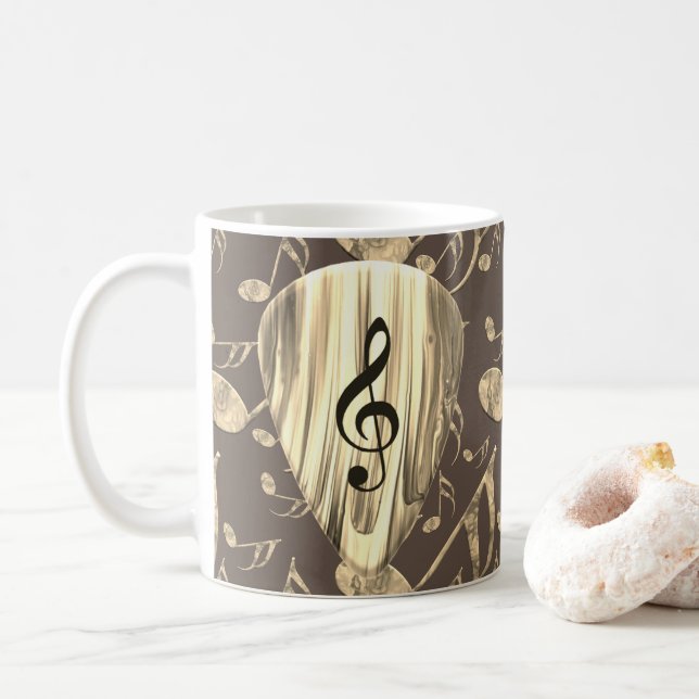 Mug Golden Plectron - Design élégant pour les mélomane (Avec donut)