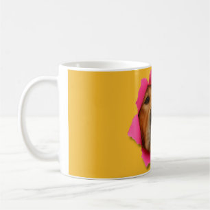 Mug Golden Retriever à travers le papier