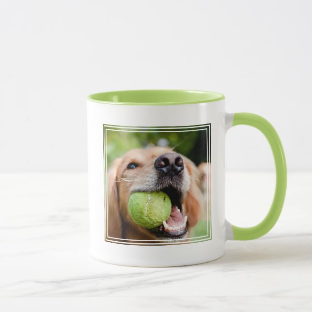 Mug Golden Retriever Avec Le Bal De Tennis (Droite)