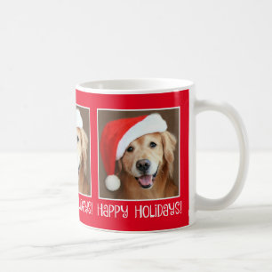 Mug Golden retriever avec Noël de vacances de