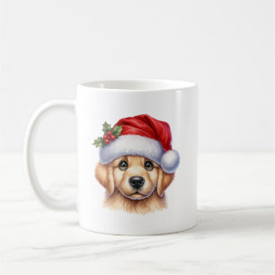 Mug Golden Retriever Chien avec le Père Noël Style-825