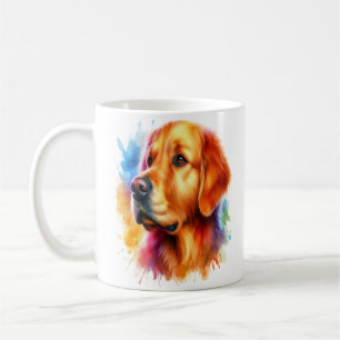 Mug Golden Retriever Chien en aquarelle