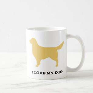 Mug Golden Retriever Chien race Silhouette personnalis