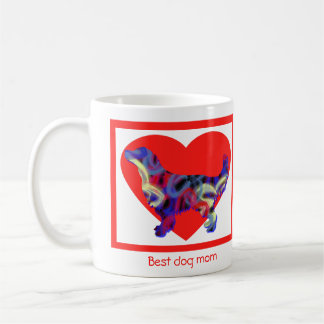 Mug Golden Retriever Chien Valentine's Day Coeur rouge