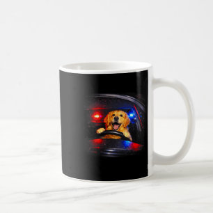 Mug Golden retriever conduisant mème chien conduisant