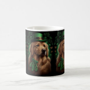 Mug Golden Retriever Dog in St. Patrick's Day