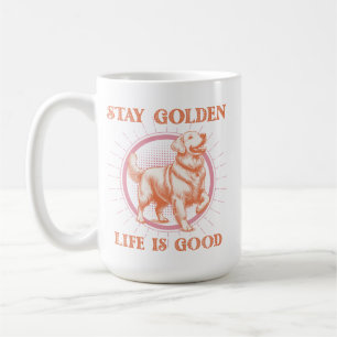 Mug Golden Retriever Dog Stay Golden Life