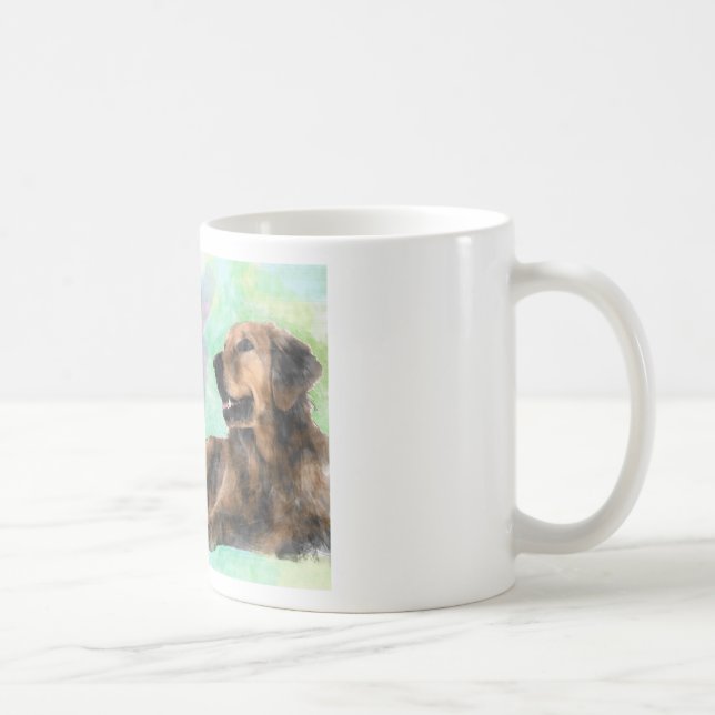 Mug Golden Retriever Dog Water peinture couleur (Droite)