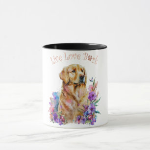 Mug Golden Retriever Floral