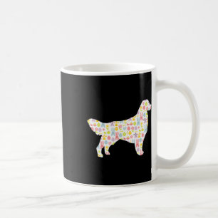 Mug Golden Retriever Lapin de Pâques Chien Silhouette