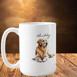 Mug Golden Retriever Minimaliste  Personnaliser