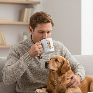 Mug Golden Retriever Minimaliste Personnaliser
