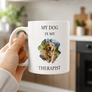 Mug Golden Retriever Mon chien est mon thérapeute phot