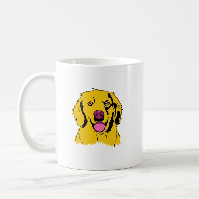 Mug Golden Retriever Pop Art (Gauche)